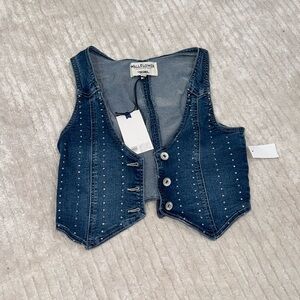 Wallflower Bling Denim Vest Size Xs NWT